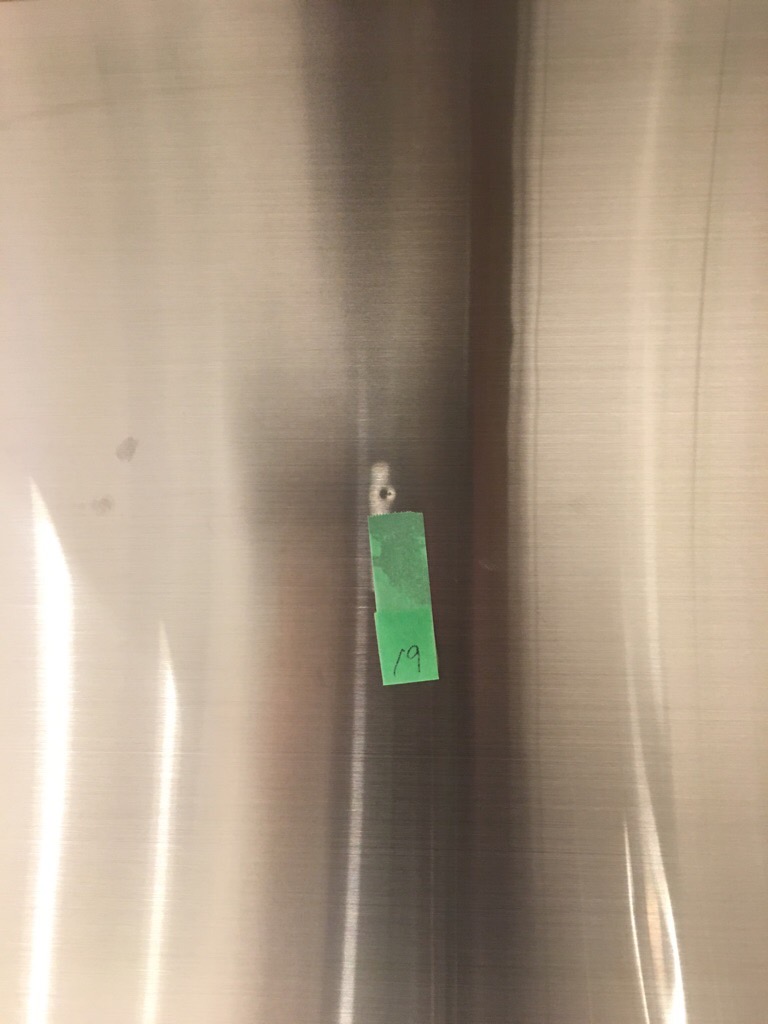 キッチンパネル凹み補修 Before